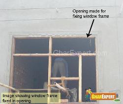 Wall opening for windows Fron  with 5×6 two openings