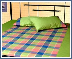 Bedsheet with check design Checked widows