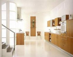 One wall kitchen design in wood Interior Design Photos