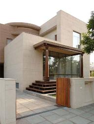a good exterior elevation with Boundary wall and gate Interior Design Photos