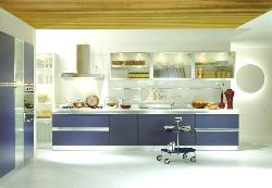 Modern Kitchen design in Blue Color Interior Design Photos