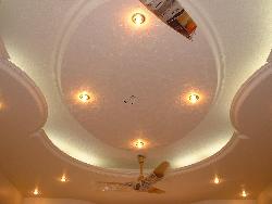 POP ceiling with ceiling fans and lighting Fans