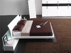 White colored modular furniture in Bedroom Interior Design Photos