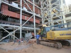 80 ton tower crane foundation dismantling work-9841125344 80 gaz