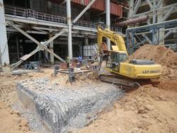 80 ton Tower crane fondation demolition work,Tuticorin-9841125344 15×80