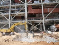 80 ton Tower crane foundation demolition work,Tuticorin-9841125344 15×80