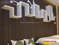 Decorative wooden shelves for bedroom Interior Design Photos