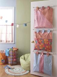 Hanging Storage Bags in Kids Room Interior Design Photos