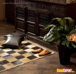 Floor rug in chess pattern Interior Design Photos