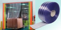 Double Ribbed PVC Strip Curtains Fall sililing of double beed