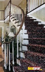 Staircase with Wooden Railing  Stair