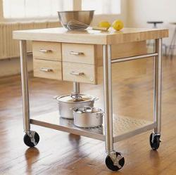 Kitchen Cart with Drawers Carving double cart 