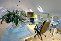 A home Office in a Converted Loft Converted in 2bhk