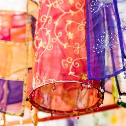 Colorful cloth lantern Interior Design Photos