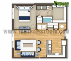 2D Residential Floor Plan Interior Design Photos