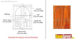 Recessed panel wooden double door Interior Design Photos