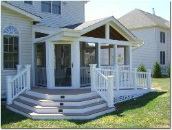 Porch: Attractive cross gable design 12x16 porch