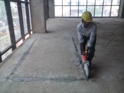 Residential concrete slab cutting work More ed square concrete pillers