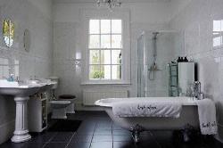 White Marble in Bathroom. Interior Design Photos