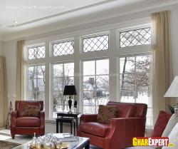 Large sized windows with different grills design Windo gril