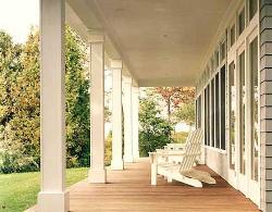 Searway Porch Porch with round colam