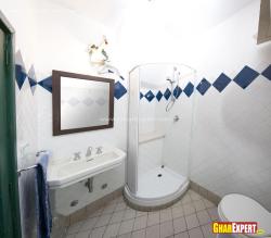 Medium size bathroom with corner shower enclosure Interior Design Photos
