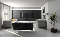 Living room TV unit wall texture Interior Design Photos