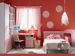 Pink colored study unit for kids room design Interior Design Photos