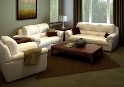 white upholster sofa set for living room Interior Design Photos