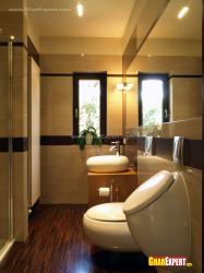 small size Cool modern bathroom  12x70 size