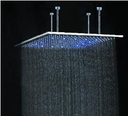 24" Rainfall Stainless Steel Square Led Shower Head Interior Design Photos