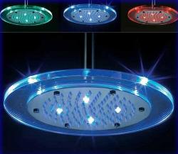 8" Synthetic Glass Round Led Shower Head  Interior Design Photos