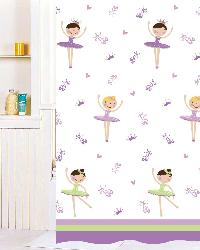 Lovely Ballet Girl Fabric Shower Curtain  Interior Design Photos