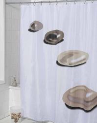 Pure Relaxation stones Fabric Shower Curtain  Interior Design Photos