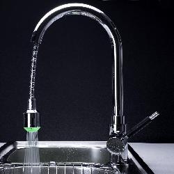 Chrome LED Pull Out Kitchen Faucet for Vanity Sink Interior Design Photos