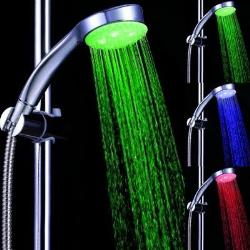 Temperature Controlled Color Changing LED Hand Showerhead Led in room