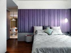 Purple Theme Bedroom Interior Design Photos