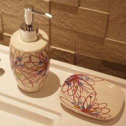 Colorful Bar Design Ceramic Bath Accessory Sets  Interior Design Photos