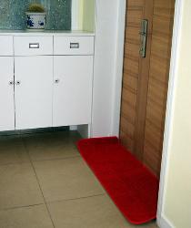 Square Bright Red non-slip Door/Bath Mat Interior Design Photos