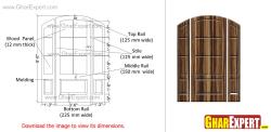 Raised panel main door with sidelights in wood Interior Design Photos