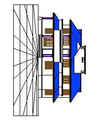 2d Front elevation of the house with slanted roof Slant for two wheeler
