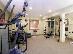 Gym in basement Interior Design Photos