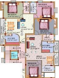 4 bhk 3 bhk with lift
