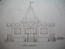 temple,plinth structure is 10x15, total slab is330 sq. f..RCC construction Interior Design Photos
