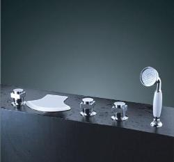 Waterfall Roman Tub Faucet With Hand Shower  Interior Design Photos