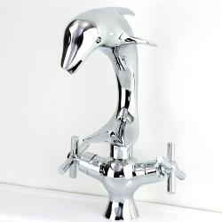 Lovely Dolphin Chrome Bathroom Faucet Interior Design Photos