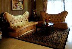 Royal white upholstered sofa set 3  set