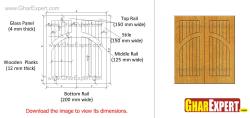 recessed gooved designed panel door for cottages Cot 