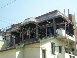 Addition & Alteration of a Residence with sloped roof Slopes for two wheelers