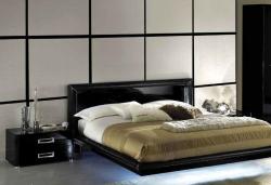 full size platform bed in black 40by23 size independent  design